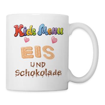 Kids Menu Eis und Schokolade - Tasse - Weiß - Rechts