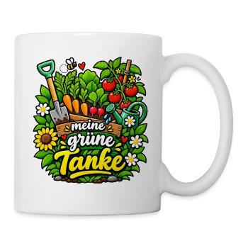 Meine grüne Tanke mein Garten - Tasse - Weiß - Rechts