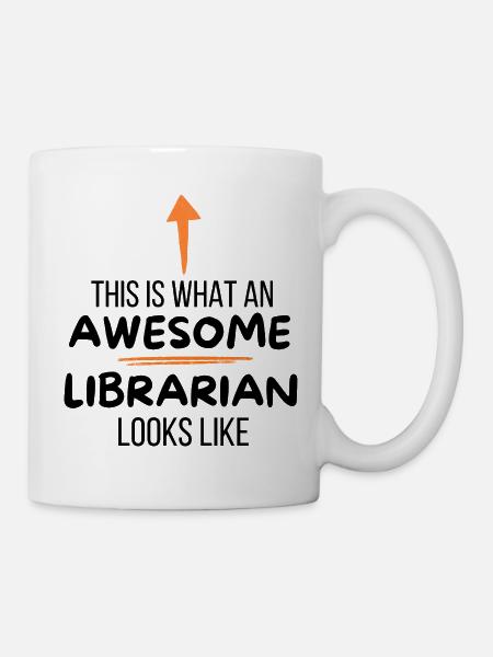Lustiges Bibliothekar-Geschenk für die Schulbibliothek - Tasse - Weiß