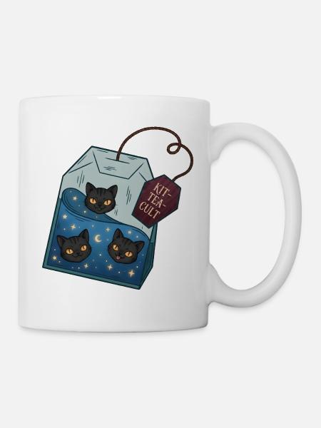 Katzentee Kult Box - Tasse - Weiß