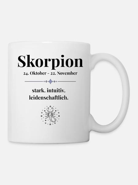 Sternzeichen Skorpion - Tasse - Weiß