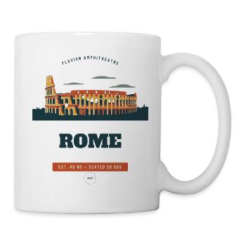 Romer Kolosseum Vintage-Reiseabzeichen - Tasse - Weiß - Rechts