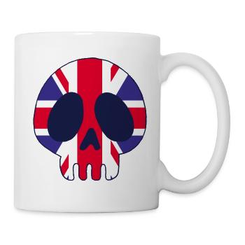 Britischer Schädel - Tasse - Weiß - Rechts