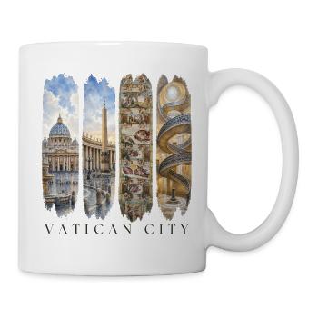 Vatikan Travel – Petersdom & Kunst Motiv - Tasse - Weiß - Rechts