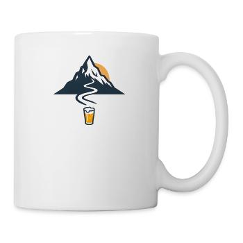 Bergpfad und Bierglück - Tasse - Weiß - Rechts