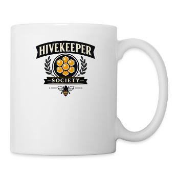Hivekeeper Society Honigwaben Logo - Tasse - Weiß - Rechts