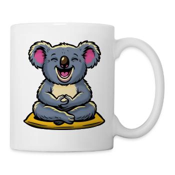 Lachender Koala Meditation - Tasse - Weiß - Rechts