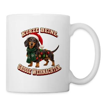 Kurze Beine Große Weihnachten - Tasse - Weiß - Rechts