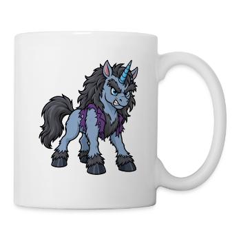 Werwolf-Einhorn zeigt seine Fangzähne - Tasse - Weiß - Rechts