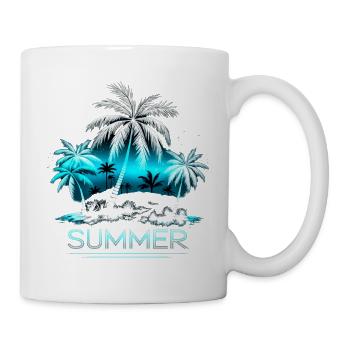 Neon Palm Summer Glow - Tasse - Weiß - Rechts