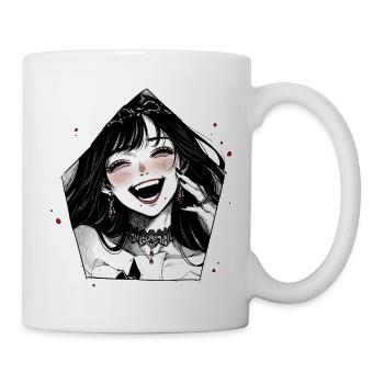 Gothisches Lächeln im Manga Stil - Tasse - Weiß - Rechts