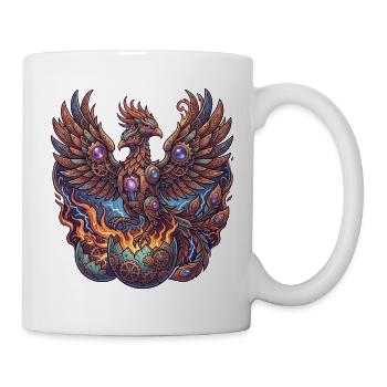 Stahlphönix der Flammen - Tasse - Weiß - Rechts