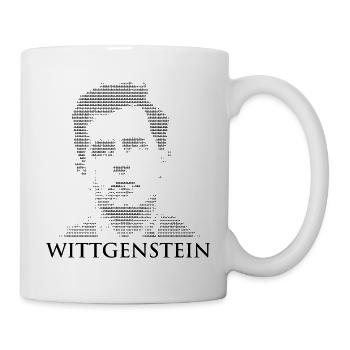 Ludwig Wittgenstein ASCII-Porträt - Tasse - Weiß - Rechts