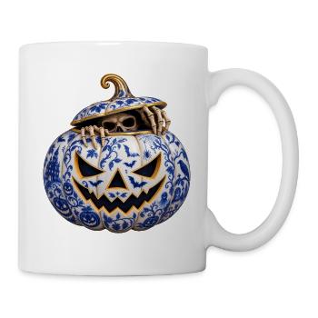 Halloween-Porzellan-Kurbis - Tasse - Weiß - Rechts