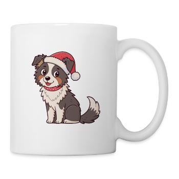 Chibi Weihnachtshund mit Hut - Tasse - Weiß - Rechts