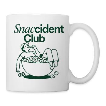 Snaccident Club – Lustiger Snack-Unfall - Tasse - Weiß - Rechts