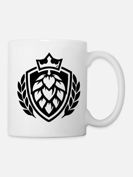 Hopfen Krone Symbol - Tasse - Weiß