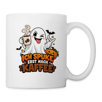 Kaffeegeist Halloween Motiv - Tasse - Weiß - Rechts
