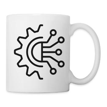 KI-Automatisierungs-Zahnrad-Symbol - Tasse - Weiß - Rechts