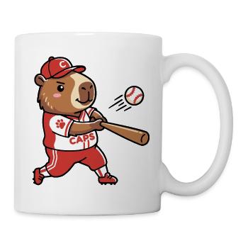 Niedliche Capybara-Baseballspieler-Sportästhetik - Tasse - Weiß - Rechts