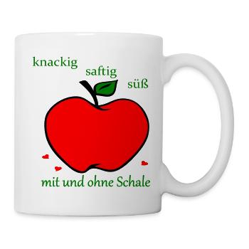 Apfel - Tasse - Weiß - Rechts