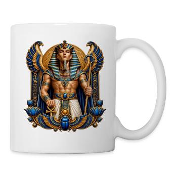 Pharao der Ewigkeit – Gold & Lapis - Tasse - Weiß - Rechts