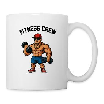 Kraftheld Cartoon Gym Bodybuilder - Tasse - Weiß - Rechts