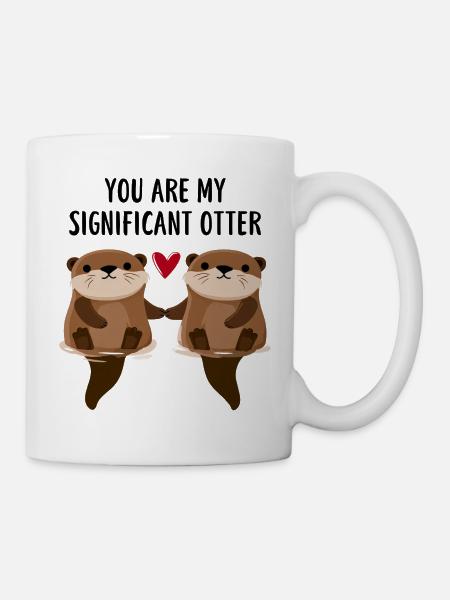 Otterliebe im Doppelpack - Tasse - Weiß