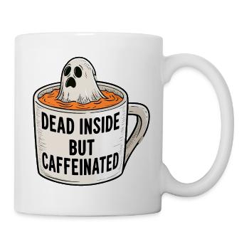 Kaffeegeist: Dead Inside Caffeinated - Tasse - Weiß - Rechts