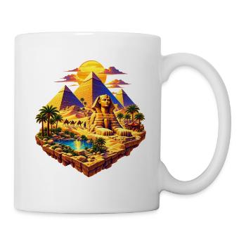 Gizeh Oase – Sphinx & Pyramiden - Tasse - Weiß - Rechts