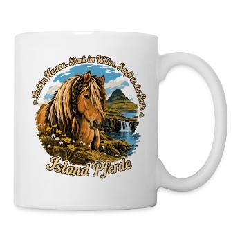 Island Pferd – Frei im Herzen Stark im Willen - Tasse - Weiß - Rechts