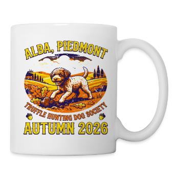 Autumn Truffle Hunting Dog Society Alba Piedmont - Tasse - Weiß - Rechts