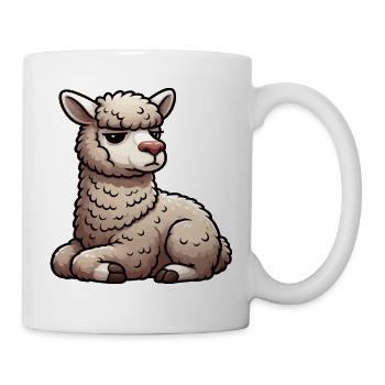 Alpaka lama Alpakabesitzer Alpakaliebhaber Lamas - Tasse - Weiß - Rechts