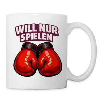 Boxer mit ironischem Statement - Tasse - Weiß - Rechts