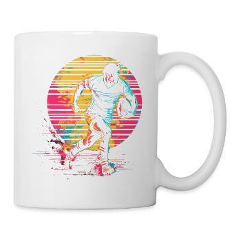 Rugby Retrowave - Tasse - Weiß - Rechts