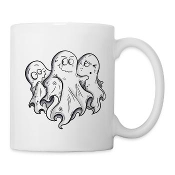 Drollige Gespenster I Lustiger Geister Halloween - Tasse - Weiß - Rechts