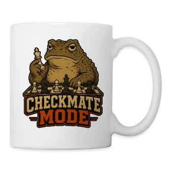  Frosch Schachspieler Schachspiel Schachbrett - Tasse - Weiß - Rechts