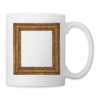 Goldener Bilderrahmen - Tasse - Weiß - Rechts