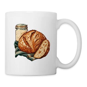 Sauerteiglaib und Starterglas - Tasse - Weiß - Rechts