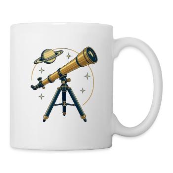 Retro Backyard-Teleskop - Tasse - Weiß - Rechts