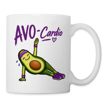 AVO-Cardio Avocado Workout - Tasse - Weiß - Rechts