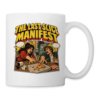 The Last Slice Manifest – Pizza-Comic - Tasse - Weiß - Rechts