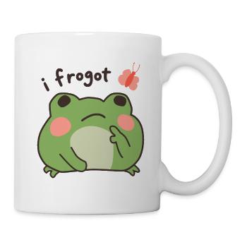 Lustig, ich habe den süßen Frosch vergessen - Tasse - Weiß - Rechts