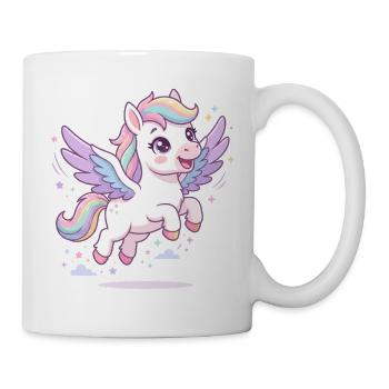 Regenbogenflügelpony Zauber - Tasse - Weiß - Rechts