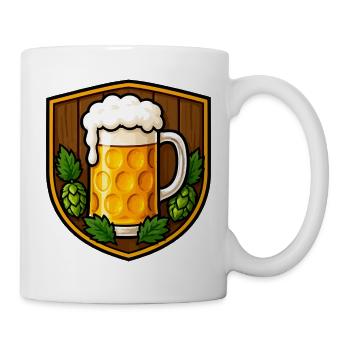 Bierkrug Shield Motiv - Tasse - Weiß - Rechts