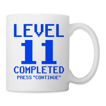 11. Geburtstag Elf Pixel - Tasse - Weiß - Rechts