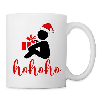 HoHo Geschenk Santa Stil - Tasse - Weiß - Rechts