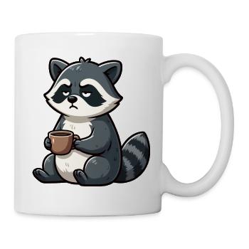Waschbär Waschbären Waldtier lustiger Waschbär - Tasse - Weiß - Rechts