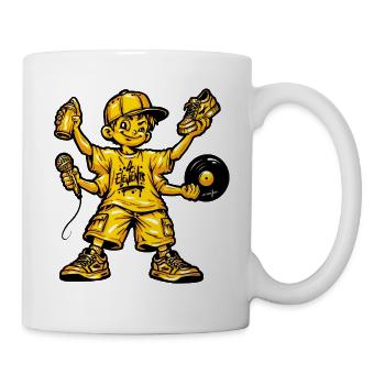 Hip Hop Musik Dance Graffiti - Tasse - Weiß - Rechts