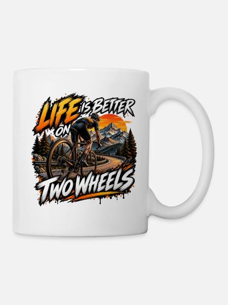 Das Leben auf zwei Rädern ist besser – Radfahren - Tasse - Weiß